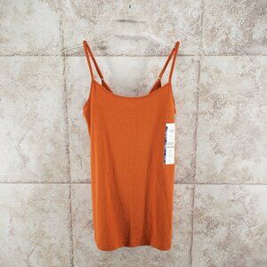 Burnt Orange Spaghetti Strap Camisole Tank Top Undershirt Time & Tru Size XS
